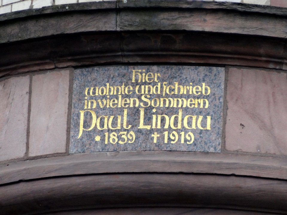 Plaque Hotel Kaiserhof, Eisenach