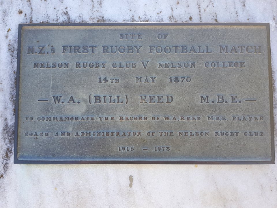 Plaque from the Botanic Reserve, Nelson