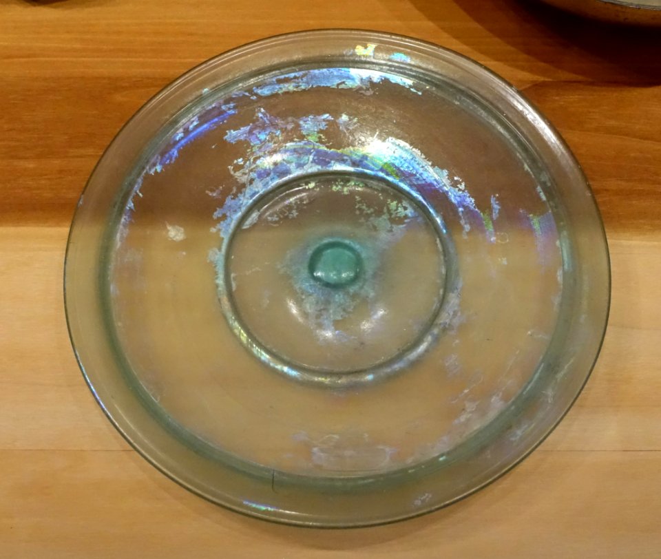 Plate, Roman, probably Italy, 1st century AD, glass - Spurlock Museum, UIUC - DSC05845