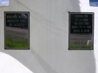 Plaque of German soldier memorial Yamnytsia