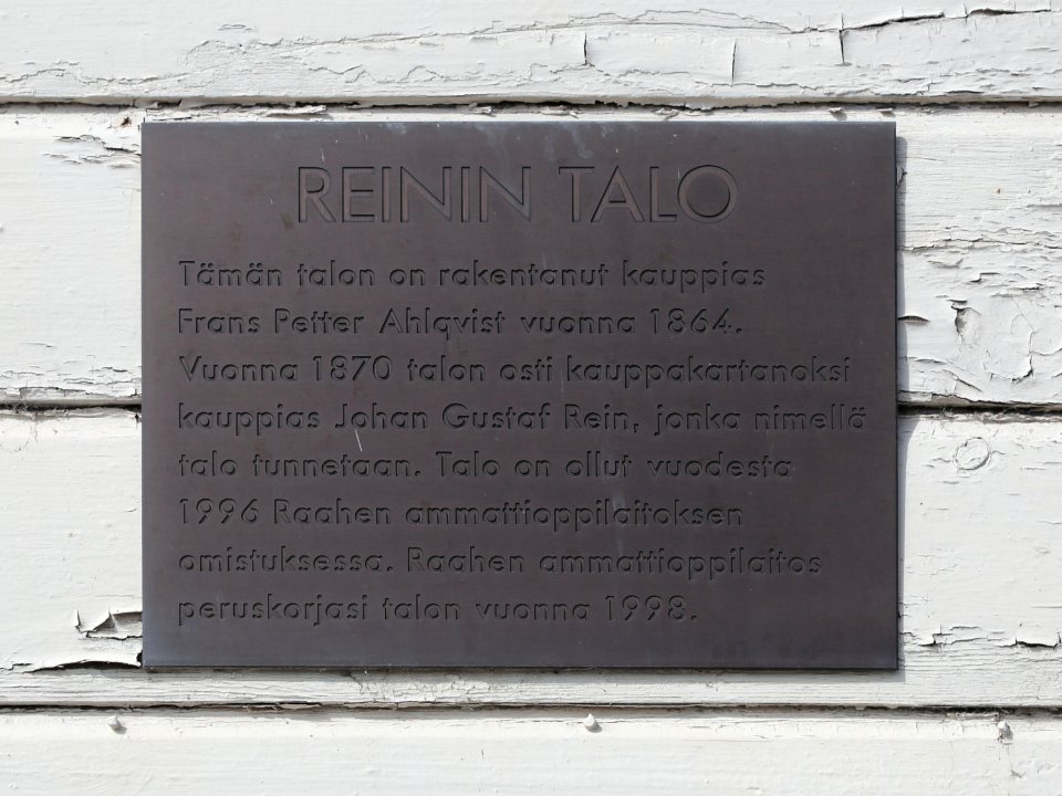 Plaque Rein House Raahe 20200711