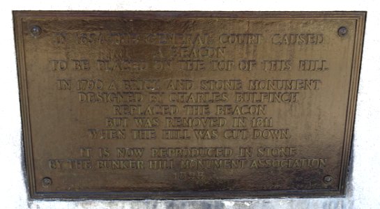 Plaque, Beacon Hill Monument - Boston, MA - DSC05508