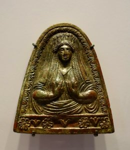 Plaque of the Goddess Cybele, Roman, 2nd-3rd century AD, leaded bronze - Sackler Museum - Harvard University - DDSC01849