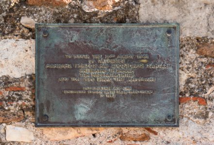 Plaque Acropolis Manolis Glezos and Apostolos Santas 1941 nazi flag Athens
