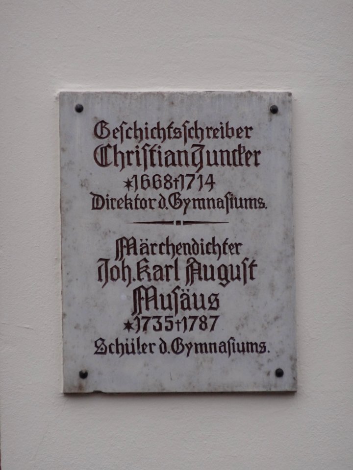 Plaque at Martin-Luther-Gymnasium Eisenach