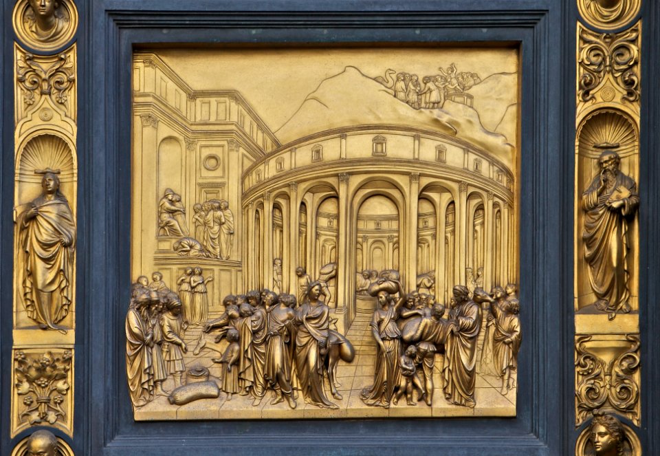Plaque Joseph gate paradise Florence Baptistery