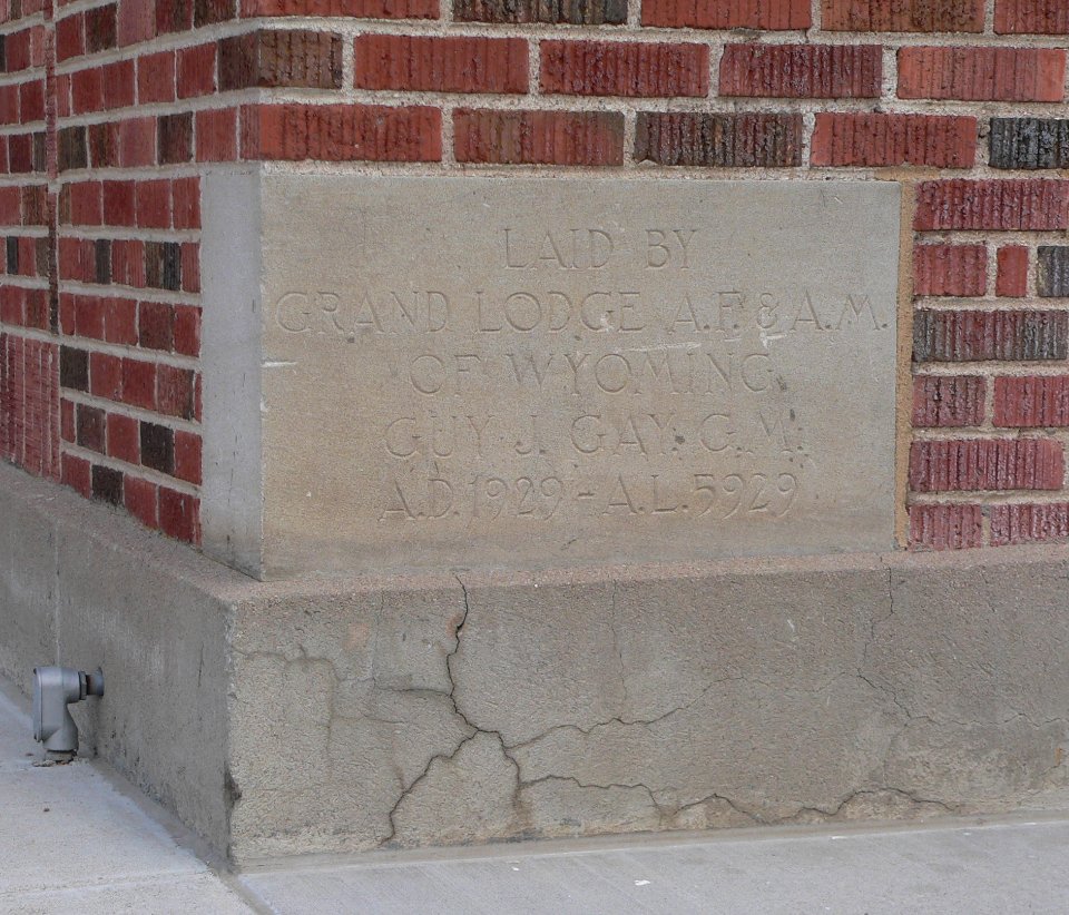 Pine Bluffs WY HS cornerstone 1