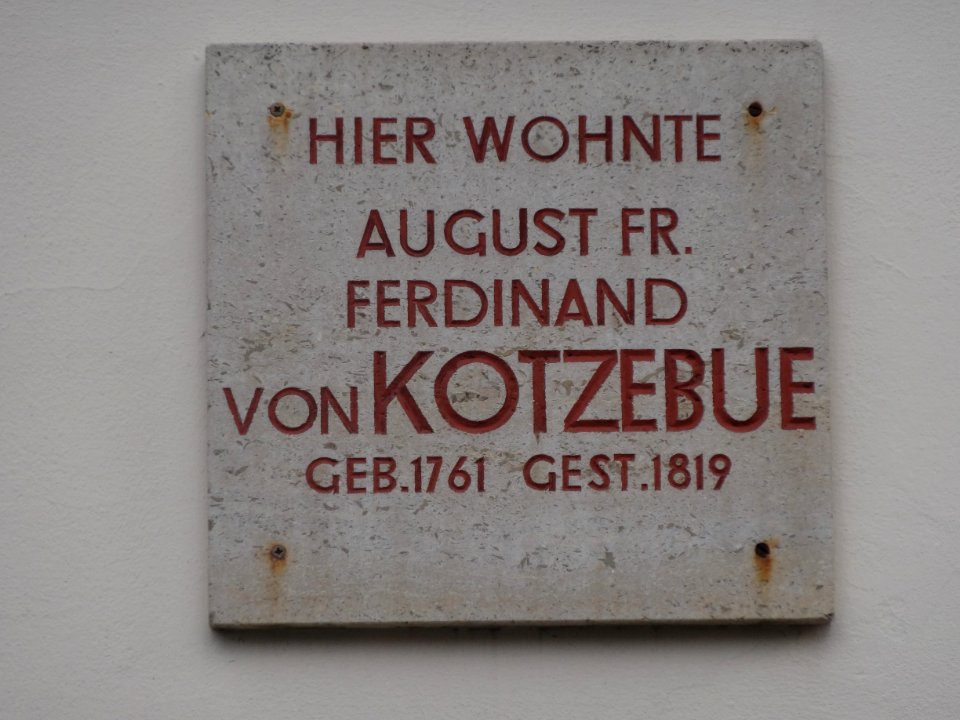 Plaque Schlossgasse 6, Weimar