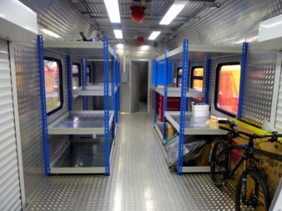 Pioneer 001 train interior - technics room (forward view)
