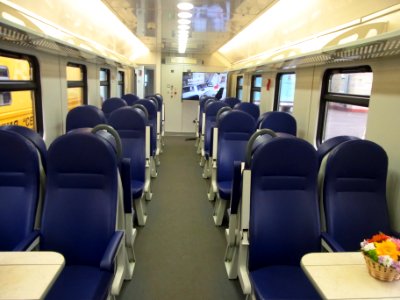 Pioneer 001 train interior - seating room