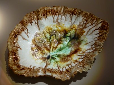 Plate, Staffordshire, 19th century, earthenware with tin glaze - Chazen Museum of Art - DSC02238
