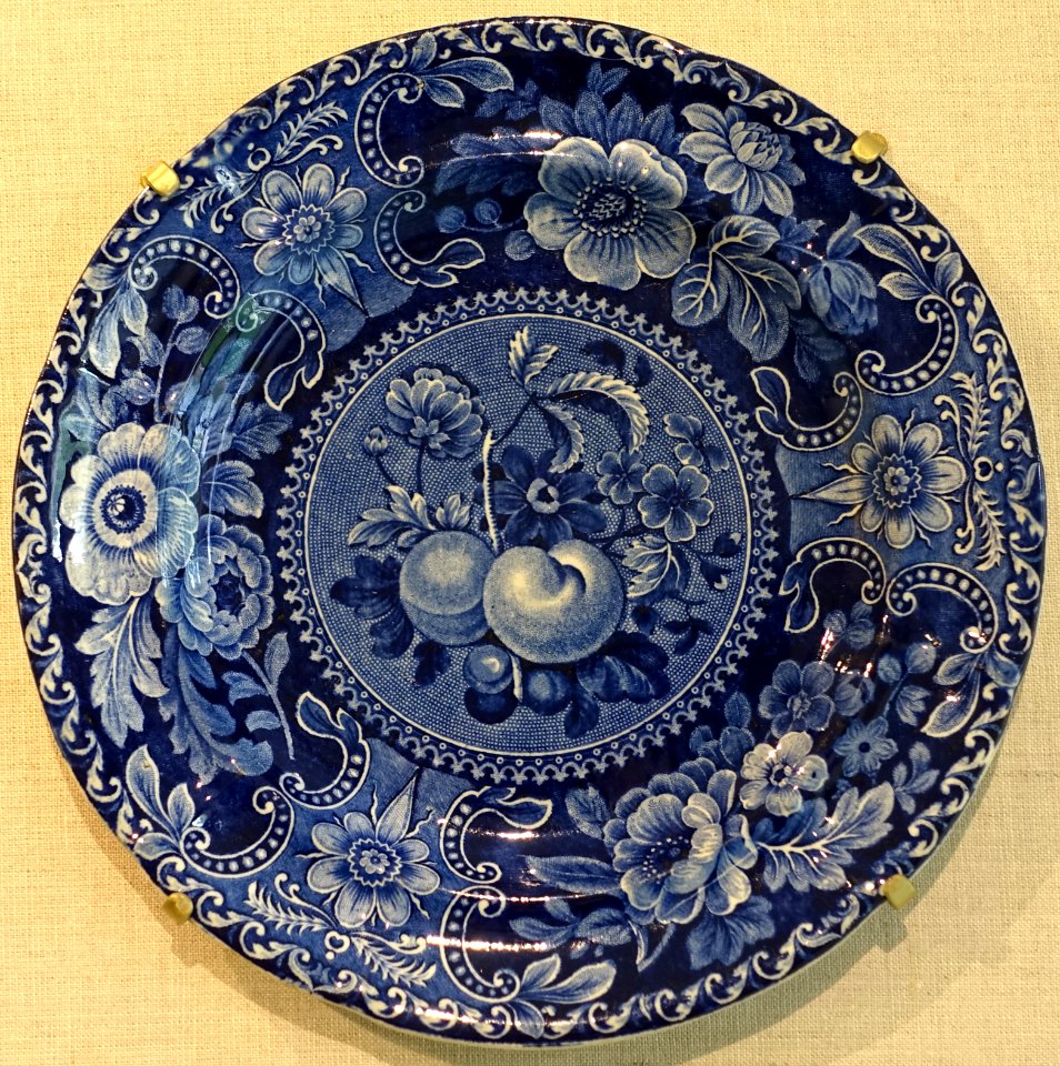 Plate, Stubbs & Kent Factory, England, 1828-1830, earthenware - Portland Museum of Art - Portland, Maine - DSC04118