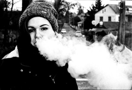 Young electronic cigarette photo