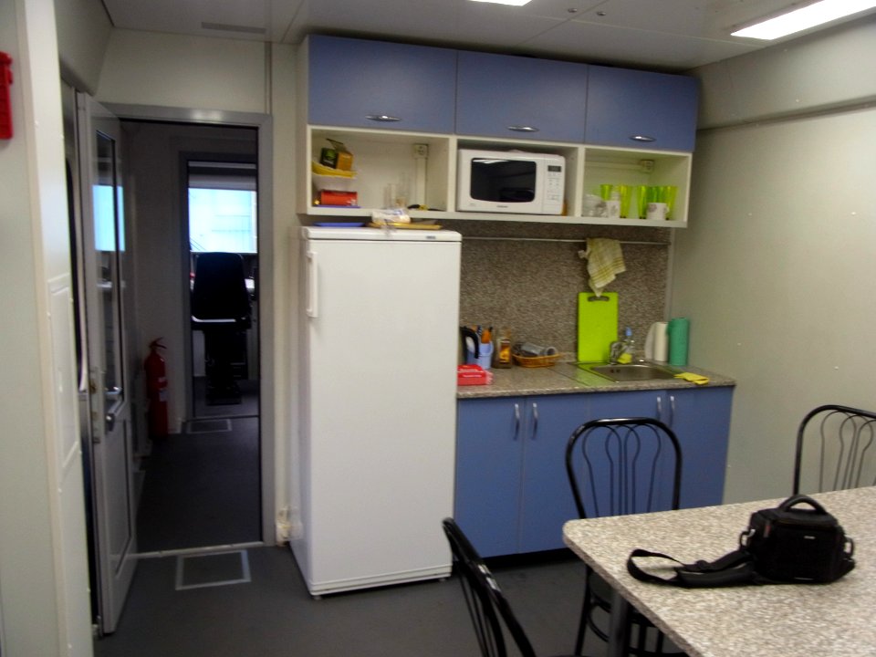Pioneer 001 train interior 1- kitchen