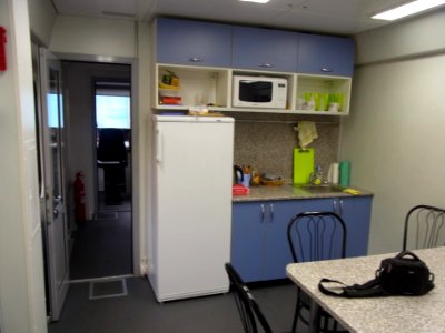 Pioneer 001 train interior 1- kitchen