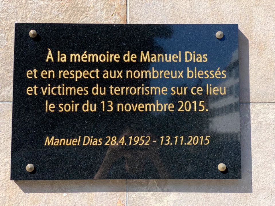 Plaque Manuel Dias Stade France St Denis Seine St Denis 1