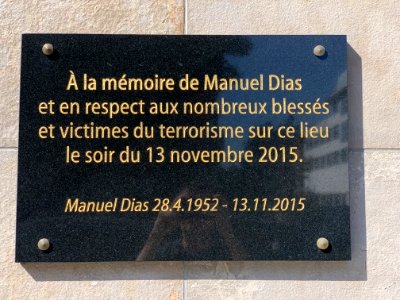 Plaque Manuel Dias Stade France St Denis Seine St Denis 1