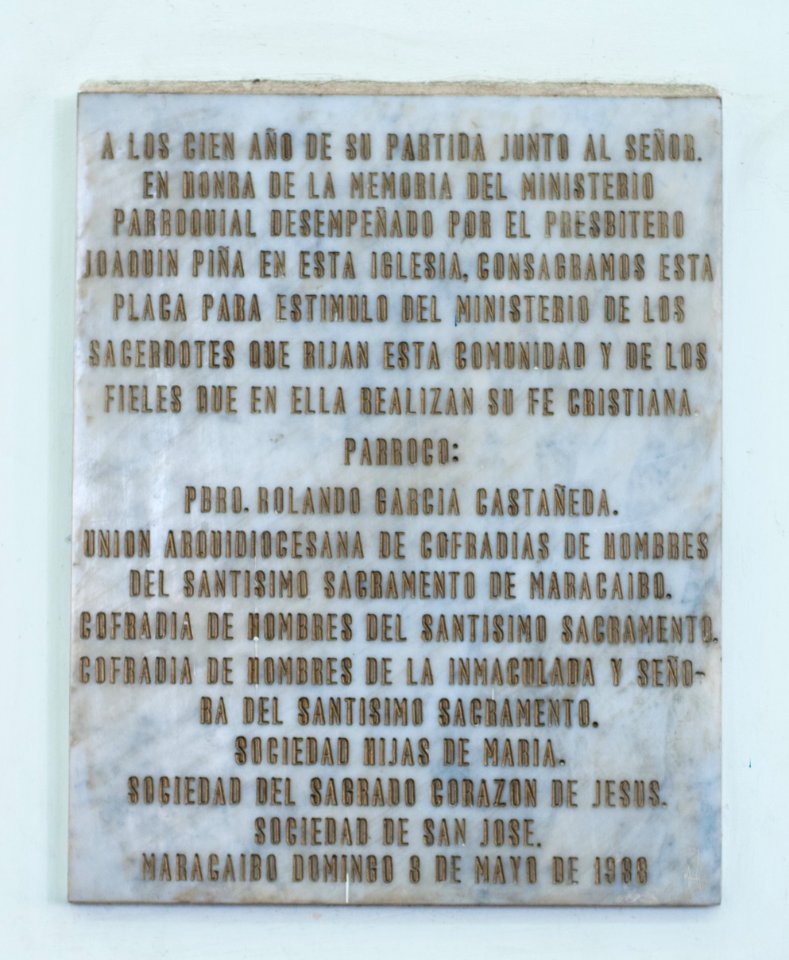 Plaque in the Church of Santa Barbara 2