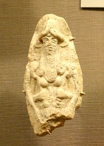 Plaque with bull-man, Ishchali, Isin-Larsa to Old Babylonian, 2000-1600 BC, baked clay - Oriental Institute Museum, University of Chicago - DSC07392