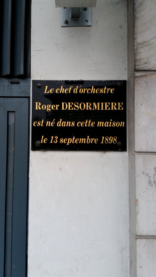Plaque Roger Desormiere Vichy