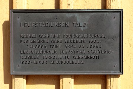 Plaque Rantakatu 32 Raahe 20200806