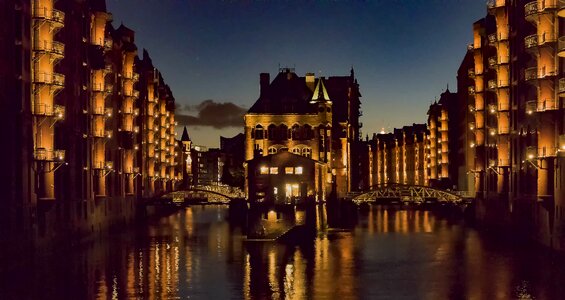 Speicherstadt moated castle kontorhaus photo