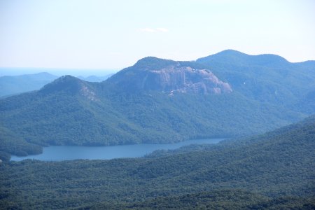Pinnacle Mountain, Table Rock and Stool Mountain from Caesars Head, June 2019