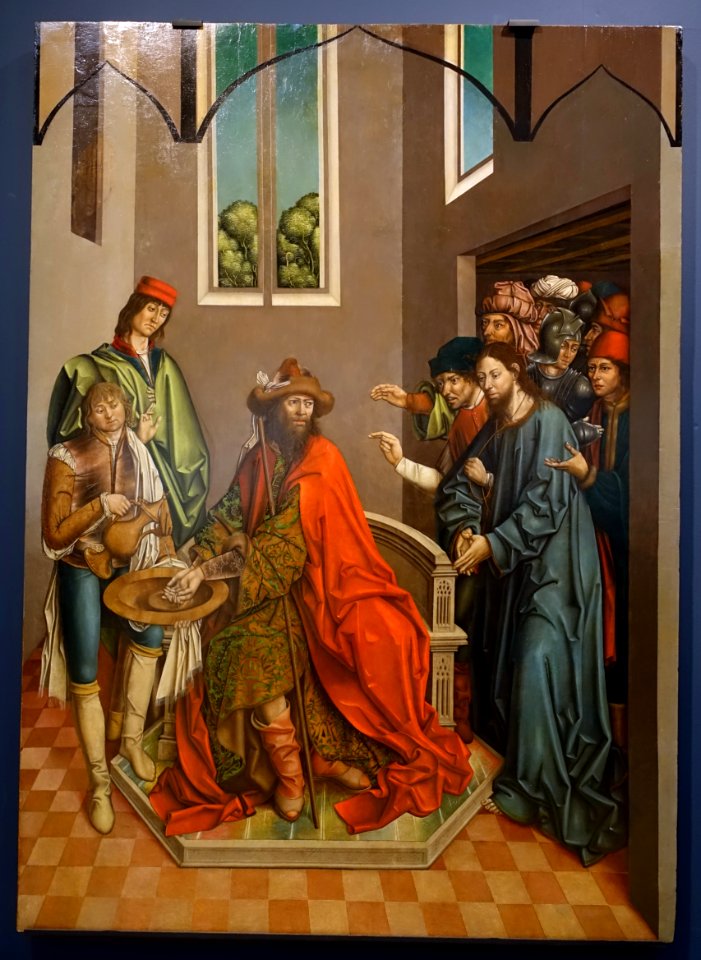 Pilate Washing His Hands by Fernando Gallego, 1480-1488, oil on panel - University of Arizona Museum of Art - University of Arizona - Tucson, AZ - DSC08406