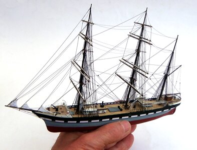 Model steel barque