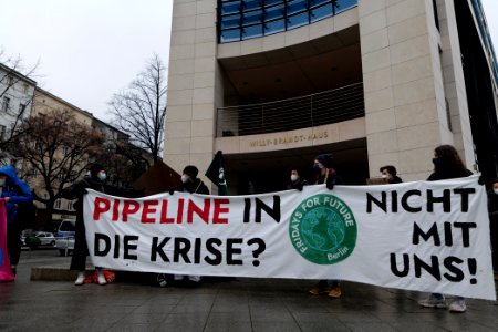 PipelineInDieKrise protest Willy-Brandt-Haus 2021-01-12 09