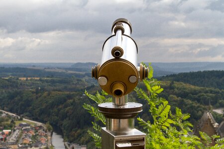 Binoculars vianden luxembourg landscape photo