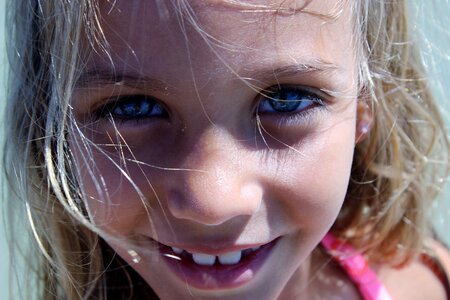 Blue eyes beauty little girl