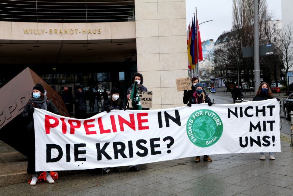 PipelineInDieKrise protest Willy-Brandt-Haus 2021-01-12 18