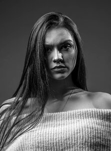 Black and white woman young photo