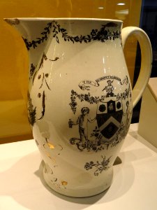 Pitcher with cabinetmaker's arms, 1795, made in England for the American market - National Museum of American History - DSC06132
