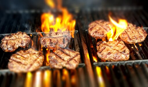 Grilling brown fire brown burger