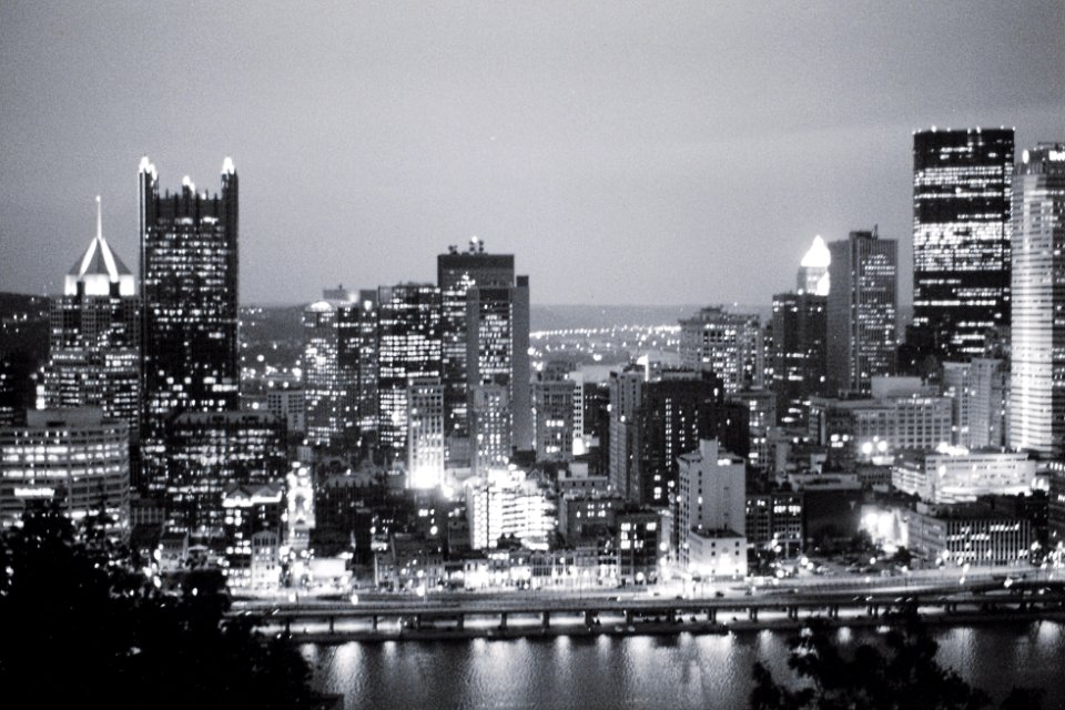 Pittsburgh skyline from Mount Washington, 1999