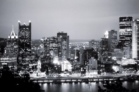 Pittsburgh skyline from Mount Washington, 1999
