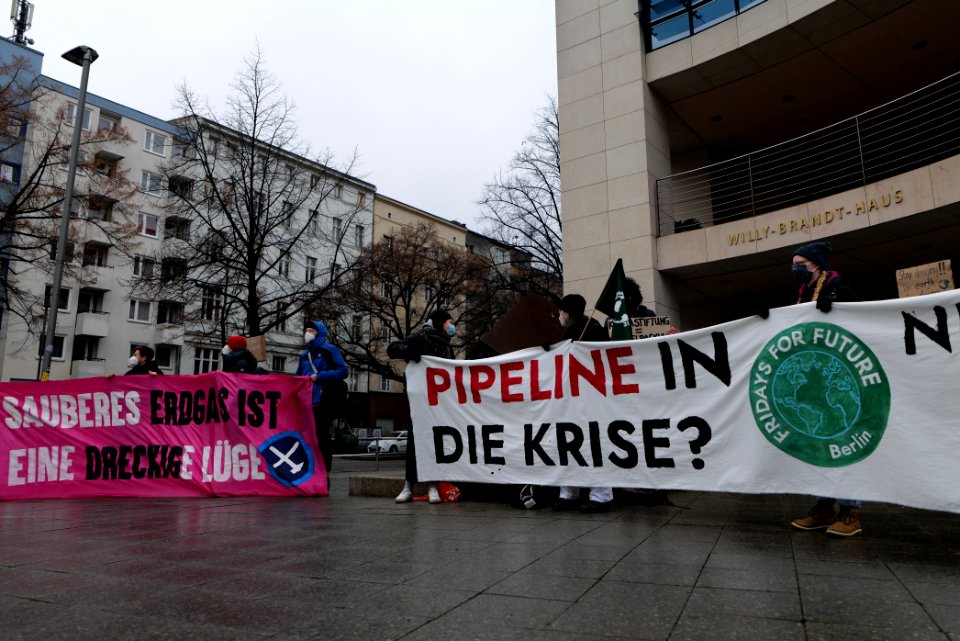 PipelineInDieKrise protest Willy-Brandt-Haus 2021-01-12 11
