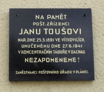Plaketa na Plánické poště