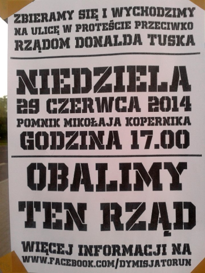 Plakat antyrządowy