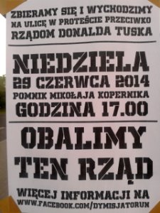 Plakat antyrządowy