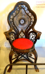 Plaited chair, 1860s-1870s, willow wicker - Nordiska museet - Stockholm, Sweden - DSC09830