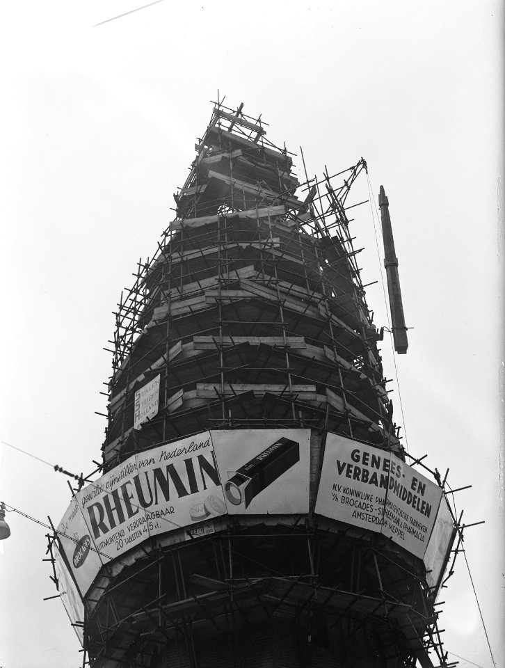 Plaatsing van de Koningstijl op de Muntttoren, Bestanddeelnr 904-4872