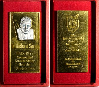 Plakette Richard Sorge File-M203c