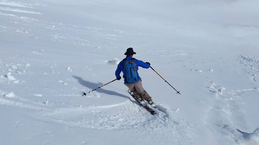 Touring skis winter outdoor photo