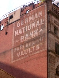 Pittsburgh Downtown 2019-08-15 German National Bank Sign 01