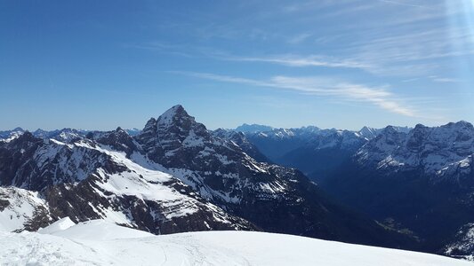 Alpine mountains summit photo