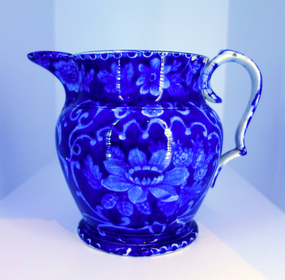 Pitcher, unknown maker, Staffordshire, England, c. 1830, earthenware - Brooklyn Museum - Brooklyn, NY - DSC08329
