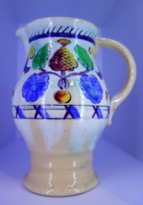Pitcher, Royal Doulton & Co., Lambeth, England, designed by Frank Brangwyn, c. 1930, earthenware - Brooklyn Museum - Brooklyn, NY - DSC08348